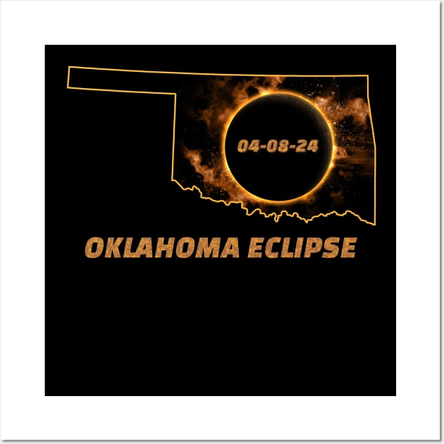 Total Solar Eclipse 2024 Oklahoma Wall Art by EyesArt